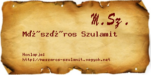 Mészáros Szulamit névjegykártya